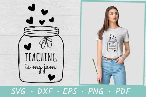 Teaching Is My Jam SVG | Teacher appreciation SVG SVG Irina Ostapenko 