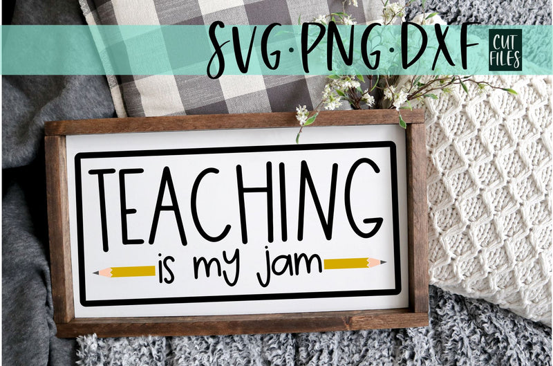 Teaching is my Jam SVG | Teacher SVG | Back To School SVG File SVG RedFoxDesignsUS 