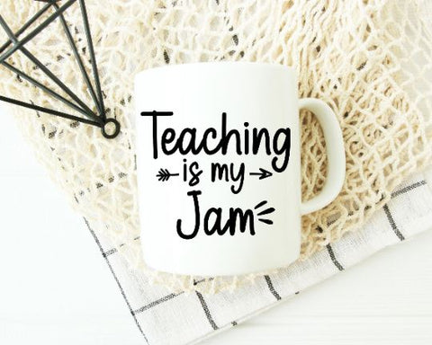 Teaching Is My Jam Teacher SVG - Teacher Life SVG - Teacher Quote SVG SVG She Shed Craft Store 