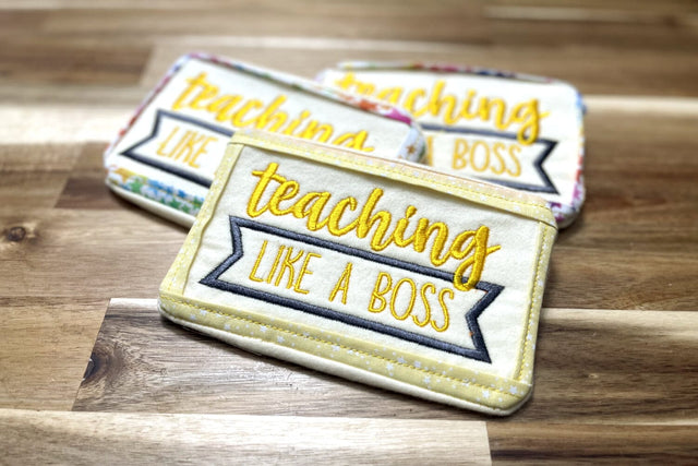 Teaching Like a Boss Mug Rug ITH Applique Embroidery Embroidery/Applique DESIGNS Designed by Geeks 