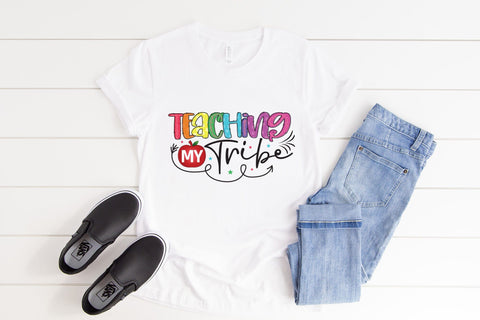 Teaching My Tribe, Teacher PNG Sublimation Sublimation CraftLabSVG 