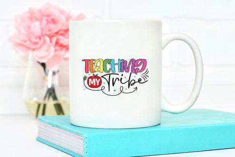 Teaching My Tribe, Teacher PNG Sublimation Sublimation CraftLabSVG 