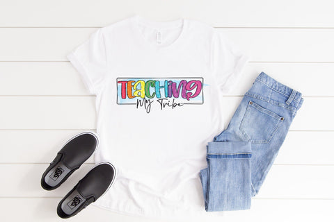 Teaching My Tribe - Teacher Sublimation Design Sublimation CraftLabSVG 