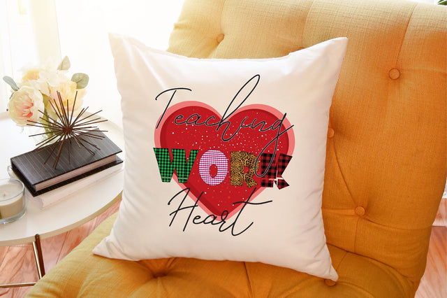 Teaching Work Heart Sublimation SVGArt 