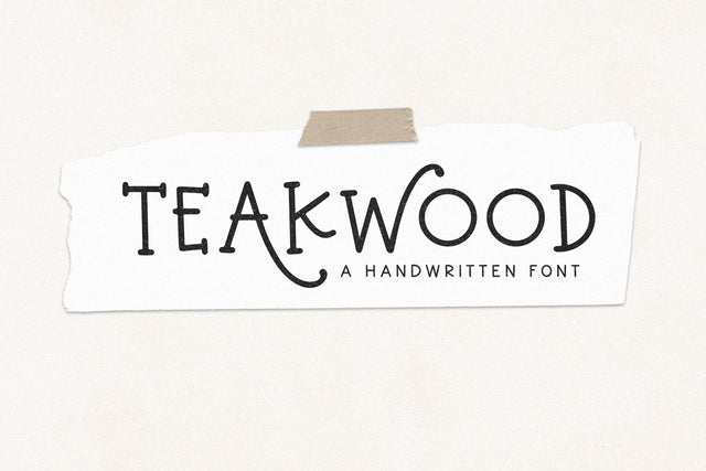 Teakwood - Handwritten Farmhouse Font Font KA Designs 