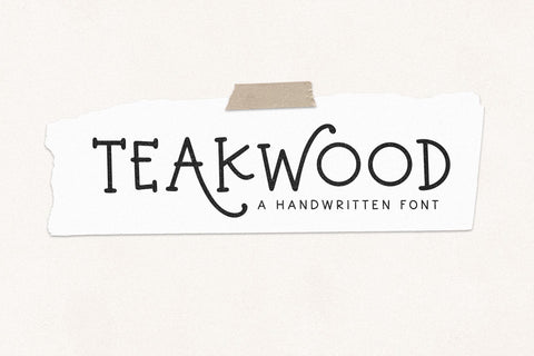Teakwood - Handwritten Farmhouse Font Font KA Designs 