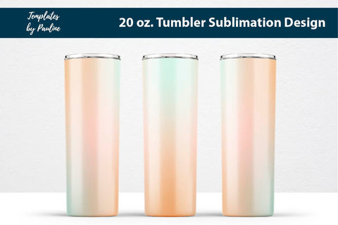 Teal Beige Ombre Seamless Sublimation Tumbler Wrap Sublimation Templates by Pauline 