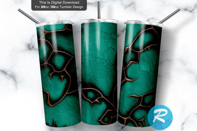 Teal Crackle Western 20 oz / 30 oz Tumbler PNG Sublimation Regulrcrative 