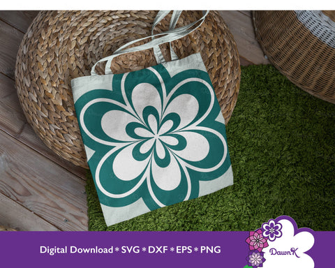 Teal Flower SVG - Colored Flower SVG, Layered Flower SVG, Blue Flower SVG SVG DawnKDesigns 