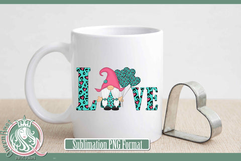 Teal Leopard Gnome Balloons Sublimation Sublimation QueenBrat Digital Designs 