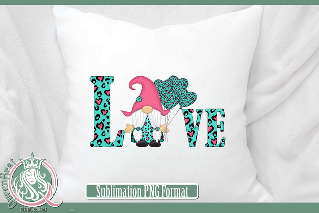 Teal Leopard Gnome Balloons Sublimation Sublimation QueenBrat Digital Designs 