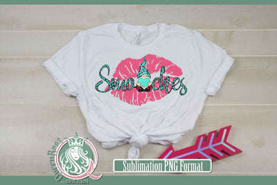 Teal Leopard Smooches Sublimation Sublimation QueenBrat Digital Designs 