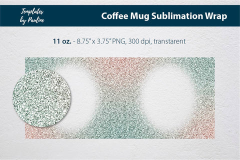 Teal Pink Photo Mug Sublimation Wrap PNG, Oval Sublimation Templates by Pauline 