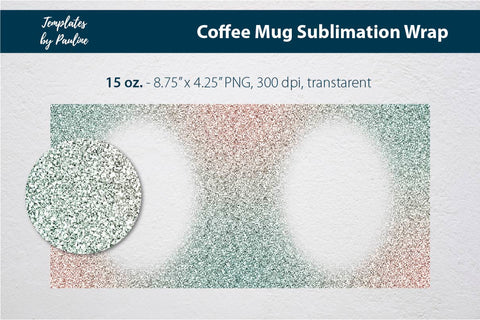 Teal Pink Photo Mug Sublimation Wrap PNG, Oval Sublimation Templates by Pauline 