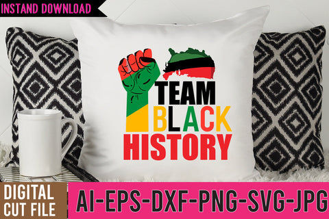 team Black History SVG Cut File SVG BlackCatsMedia 