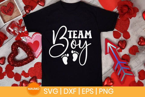 Team boy, gender reveal svg quote SVG Maumo Designs 