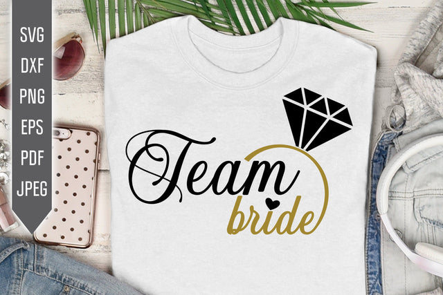 Team Bride Svg. Wedding Svg. Bride Squad Svg. Bachelorette Svg. Wedding Party Svg. Bridal Party. Cricut, Silhouette, Iron On, Dxf, Eps, Png SVG Mint And Beer Creations 