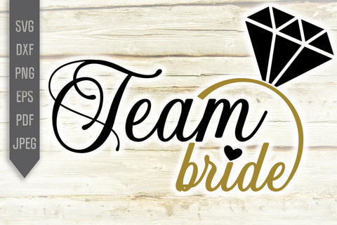 Team Bride Svg. Wedding Svg. Bride Squad Svg. Bachelorette Svg. Wedding Party Svg. Bridal Party. Cricut, Silhouette, Iron On, Dxf, Eps, Png SVG Mint And Beer Creations 