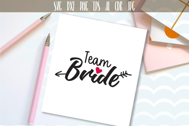 Team Bride Wedding Party Cut File SVG VectorSVGdesign 