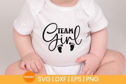 Team girl, gender reveal svg quote SVG Maumo Designs 