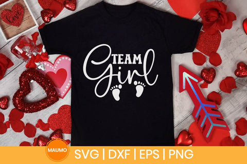 Team girl, gender reveal svg quote SVG Maumo Designs 
