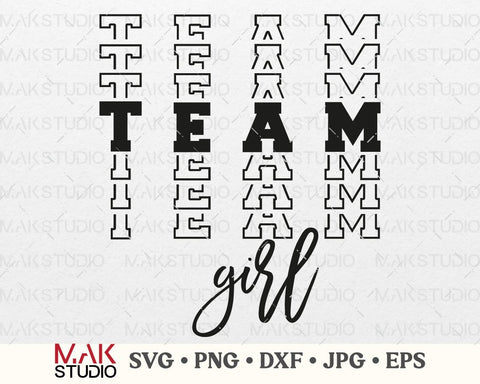 Team girl svg, Team girl dxf, Team girl eps, Team girl png, Baby shower svg, Baby party svg, Birthday svg SVG MAKStudion 