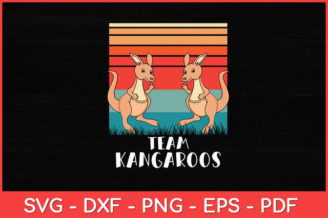 Team Kangaroos Australia Animal Kangaroo Lover Svg Design SVG artprintfile 