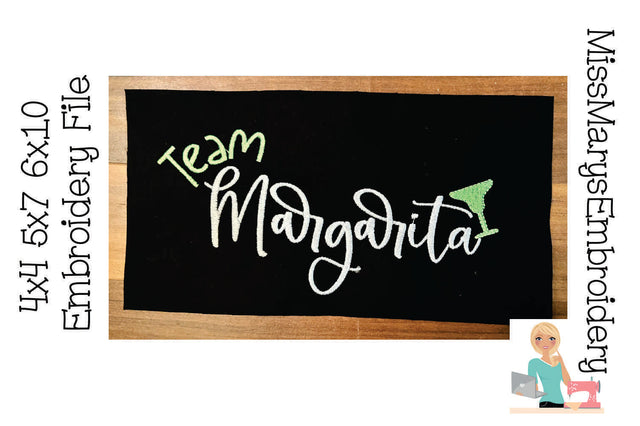 Team Margarita Embroidery File Embroidery/Applique DESIGNS MissMarysEmbroidery 
