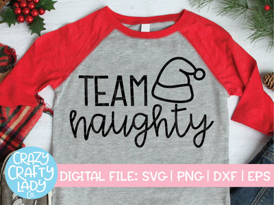 Team Naughty | Christmas SVG Cut File SVG Crazy Crafty Lady Co. 