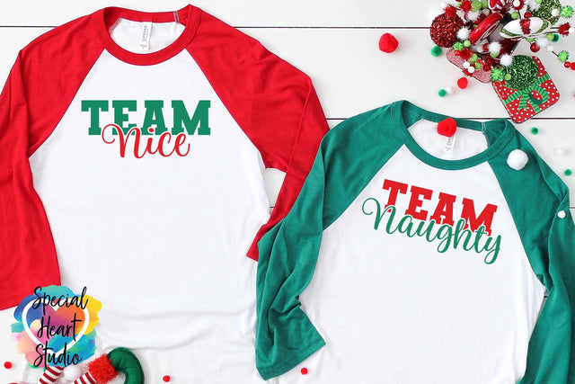 Team Naughty Team Nice SVG Special Heart Studio 