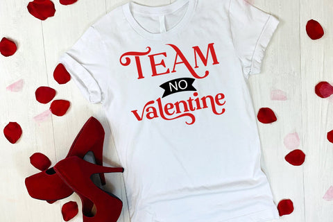 Team No Valentine I Anti Valentines Day SVG I Valentines Day SVG Happy Printables Club 