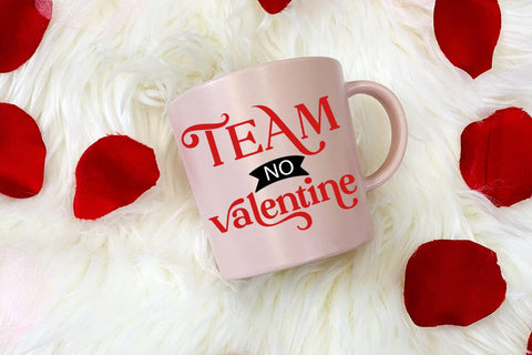 Team No Valentine I Anti Valentines Day SVG I Valentines Day SVG Happy Printables Club 