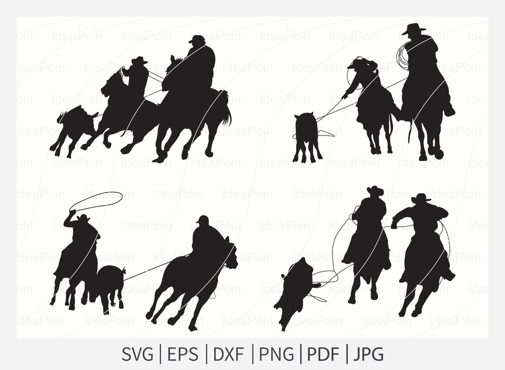 Team Roping Rodeo Ranch svg, Team roping, Cattle Roping Cowboy, Cattle ...