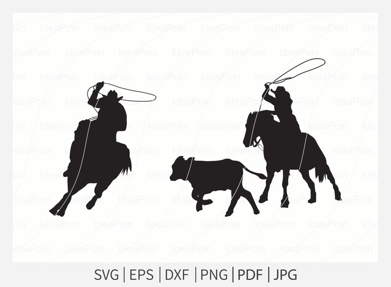 Team Roping Rodeo Ranch svg, Team roping, Cattle Roping Cowboy, Cattle ...
