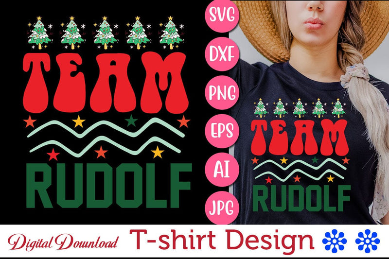 Team Rudolf SVG Cut File - So Fontsy