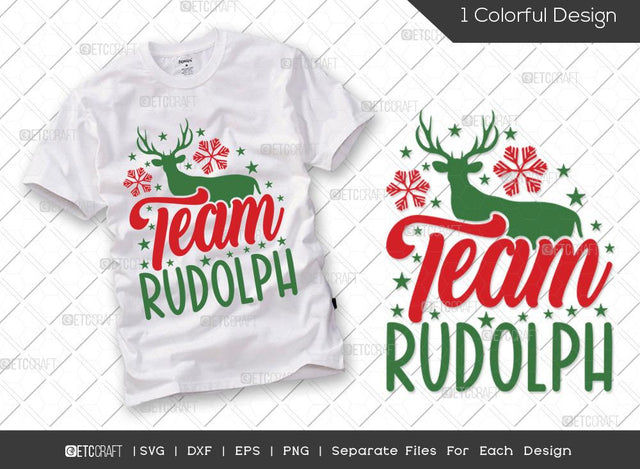 Team Rudolph SVG Cut File | Christmas Svg | Reindeer Svg | Christmas Reindeer Svg | Merry Christmas Svg | Family Christmas Svg | T-shirt Design SVG ETC Craft 