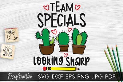 Team Specials Looking Sharp SVG file for cutting machines - Cricut Silhouette, Sublimation Design SVG Back To School cutting file SVG RoseMartiniDesigns 