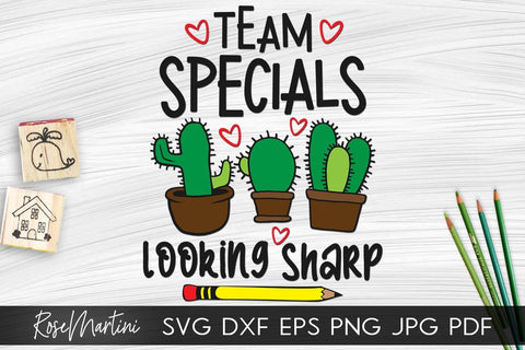 Team Specials Looking Sharp SVG file for cutting machines - Cricut Silhouette, Sublimation Design SVG Back To School cutting file SVG RoseMartiniDesigns 