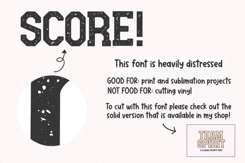 Team Spirit - Distressed Sports Font Font KA Designs 