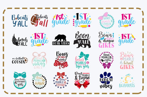 Team Spirit SVG Bundle Vol 1 SVG Designangry 