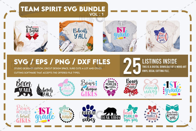 Team Spirit SVG Bundle Vol 1 SVG Designangry 