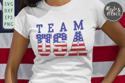 Team USA SVG | Olympics | USA | Flag SVG Style and Stencil 