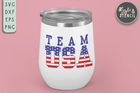 Team USA SVG | Olympics | USA | Flag SVG Style and Stencil 