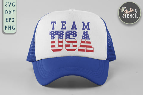 Team USA SVG | Olympics | USA | Flag SVG Style and Stencil 