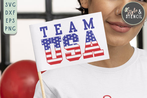 Team USA SVG | Olympics | USA | Flag SVG Style and Stencil 