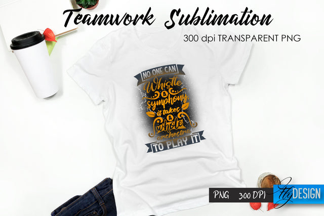 Teamwork T-Shirt Sublimation. Dream Team T-Shirt Design v.21 Sublimation Fly Design 