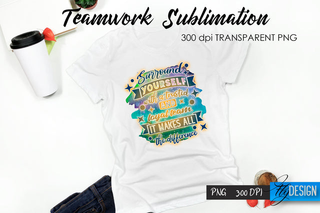 Teamwork T-Shirt Sublimation. Dream Team T-Shirt Design v.24 Sublimation Fly Design 