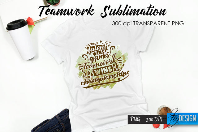 Teamwork T-Shirt Sublimation. Dream Team T-Shirt Design v.25 Sublimation Fly Design 