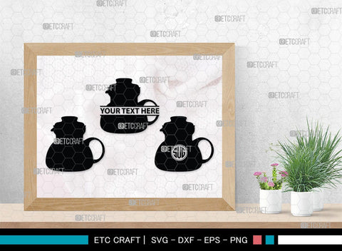 Teapot Monogram, Teapot Silhouette, Teapot SVG, Tea Kettle Svg, Kettle Svg, Coffeepot Svg, Teapot Bundle, SB00176 SVG ETC Craft 