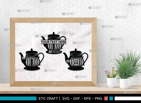 Teapot Monogram, Teapot Silhouette, Teapot SVG, Tea Kettle Svg, Kettle Svg, Coffeepot Svg, Teapot Bundle, SB00176 SVG ETC Craft 